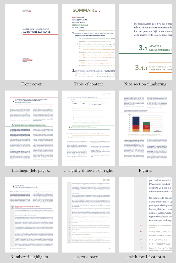 Report style, modern / dynamic, built with the marvelous ConTeXt (based on LuaTeX and LuaMetaTeX), inspired by french HCC report - Haut Conseil pour le Climat